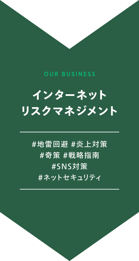 OUR BUSINESS インターネットリスクマネジメント